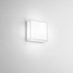 Applique in alluminio luce diffusa per esterni Déco quadrato 2XE27 Isyluce