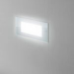 Segnapasso da incasso in alluminio con schermo in vetro per esterno Vetronotte rettangolare ISYLUCE