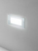Segnapasso da incasso in alluminio con schermo in vetro per esterno Vetronotte rettangolare ISYLUCE