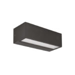 Applique LED rettangolare biemissione 162mm in alluminio per esterni CCT Gea Luce