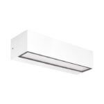 Applique LED rettangolare biemissione 223mm in alluminio per esterni CCT Gea Luce