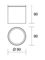 Plafone cilindrico diam.90 in alluminio per esterni 1XGU10 Cylin Isyluce - immagine 2