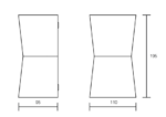 Applique curvo biemissione in PC/ABS per esterni 2XGU10 E-Sea Tazza Isyluce - immagine 2