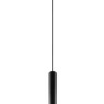 Sospensione LED a cilindro nero per binario magnetico Lighthouse