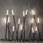 Paletto fiammifero LED in alluminio dotato di picchetto per esterni Gea Luce