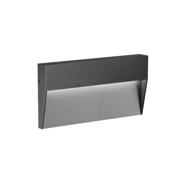 GES1171_nero-700x700 Segnapasso da parete in alluminio per esterno IP65 Gea Luce - immagine 1