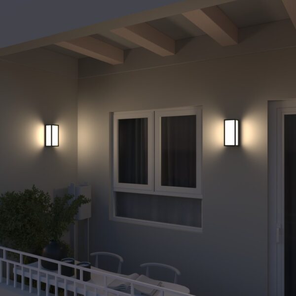 lampada-a-parete-in-alluminio-antracite-ip65-x-1-e27-25x11cm (1) Applique Block in alluminio e policarbonato per esterni 1XE27 - Centro Faretti - immagine 1