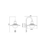 Applique con sensore Norman in alluminio per esterni 1XE27 - Trio - immagine 3