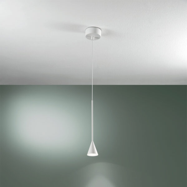 Sospensione Lex cono bianco 5W 3000K - Ondaluce - immagine 2